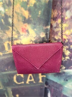 BCBGeneration Magenta/Fuchsia Envelope Crossbody Clutch